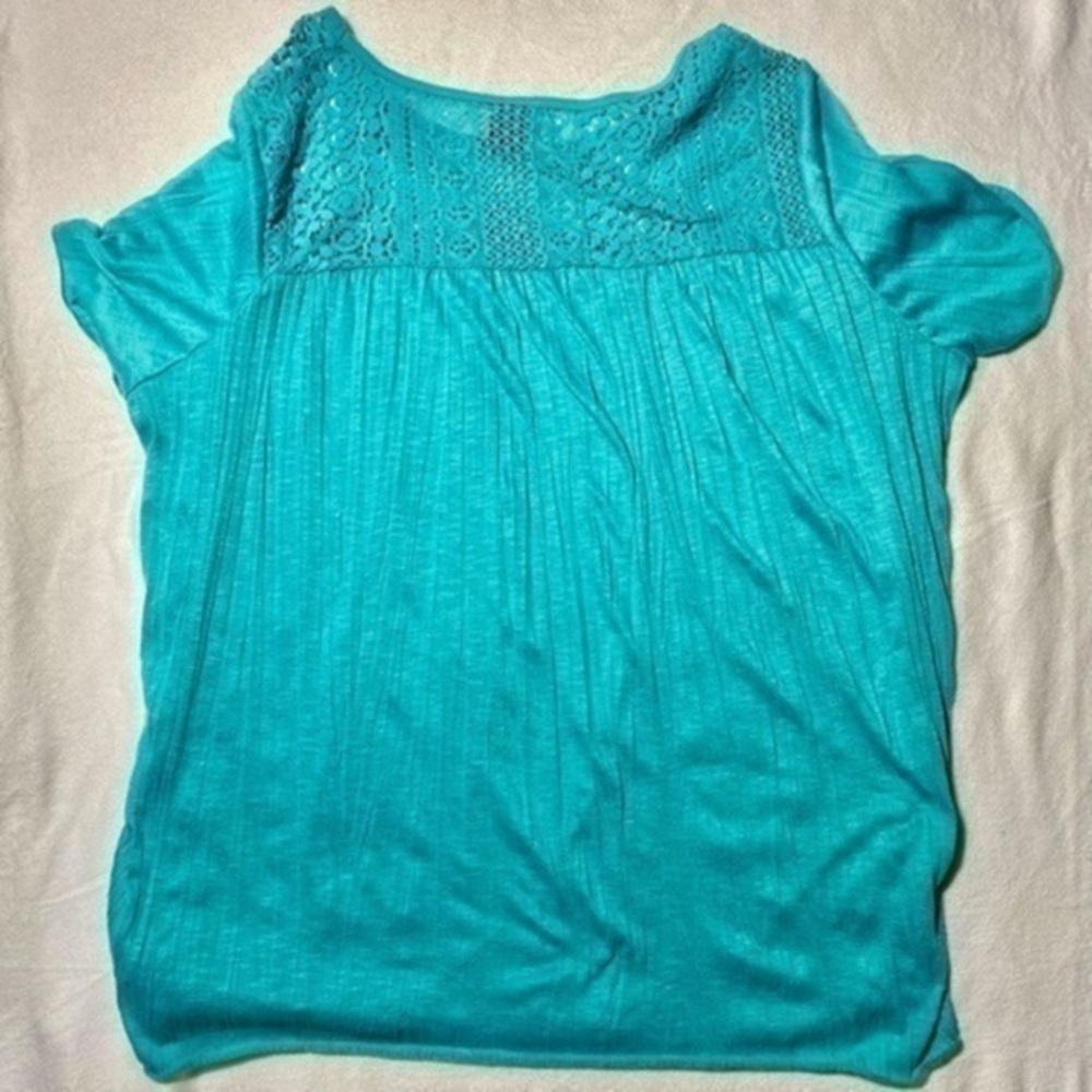 FADED GLORY BLOUSE green 2X (18W-20W)